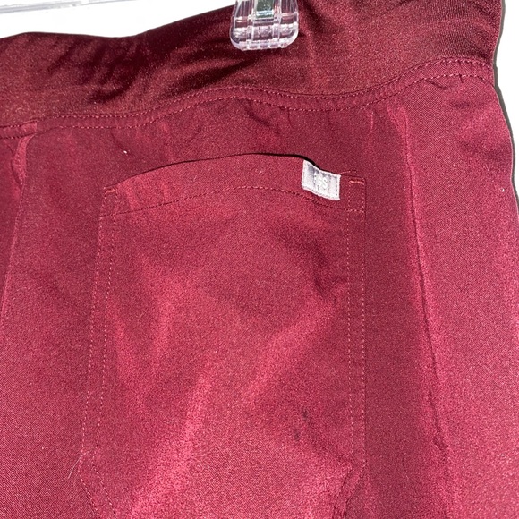 Figs Livingston Basic Scrub Pants in Burgundy - Picture 6 of 9
